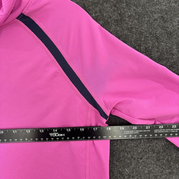 Under Armour Pullover Women's Medium Pink Cowl ColdGear Run Fitted Thumb Holes - Picture 8 of 9